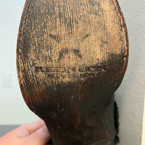 Redneck Riviera Black Fringe Cowgirl Boots Size 8 - Picture 7 of 7